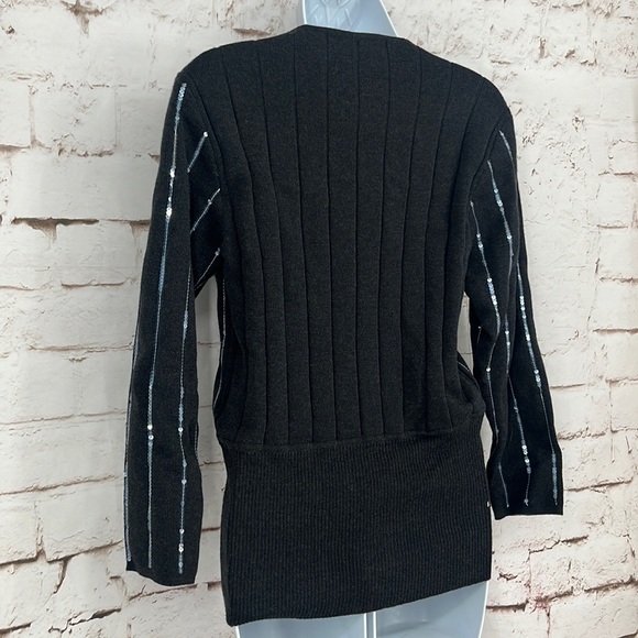 ✨VINTAGE✨J. TIKTINER Cote de Azur SEQUIN KNIT SWEATER, SIZE S - Picture 7 of 11